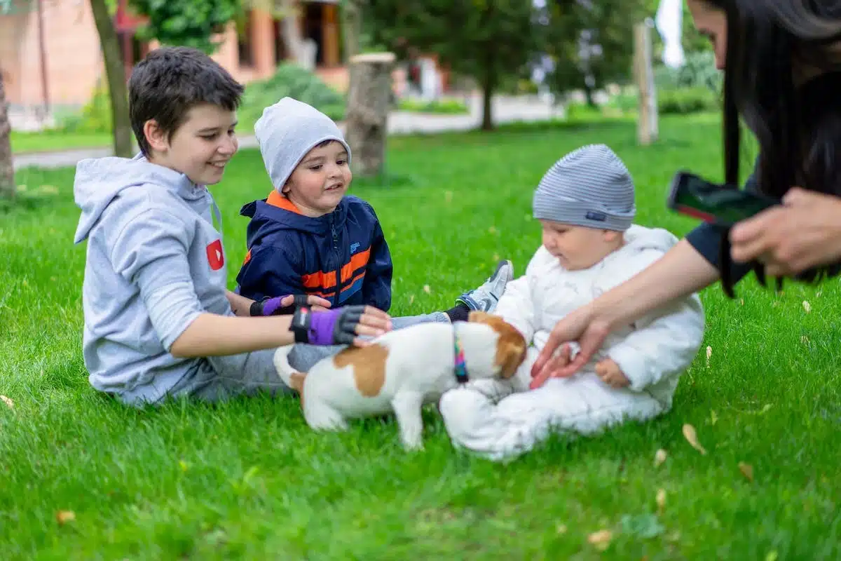 chien  enfants