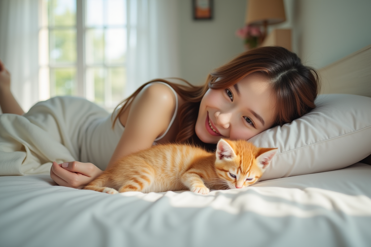 chaton sommeil